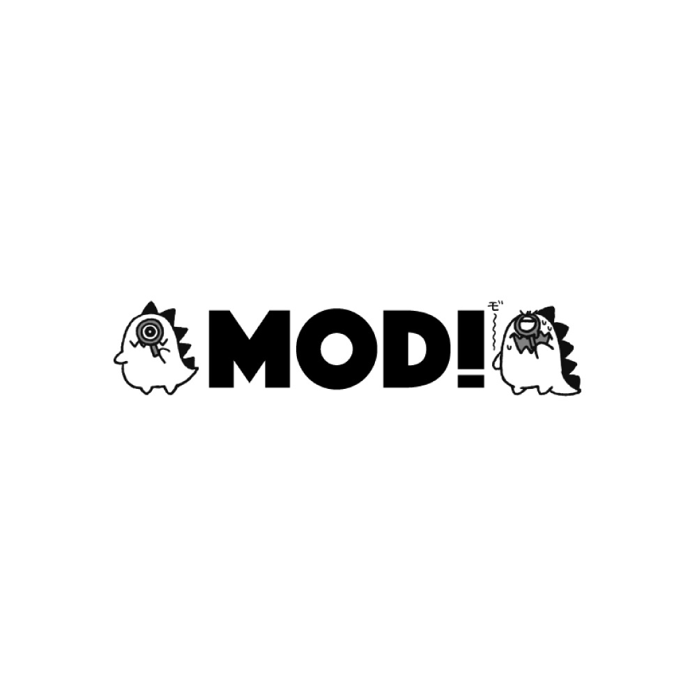 『MODI』VRChat情報誌「MODILAS」 ロゴ